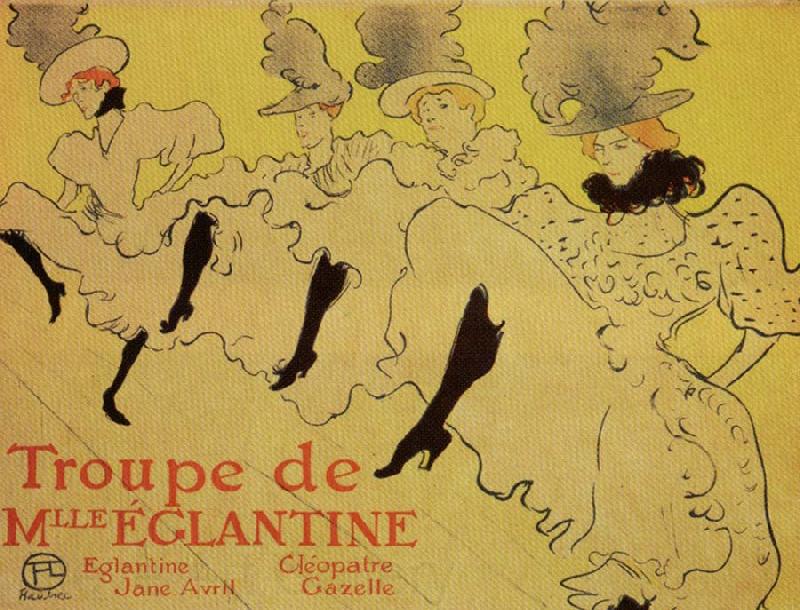 Henri  Toulouse-Lautrec Miss Eglantine's Troupe France oil painting art
